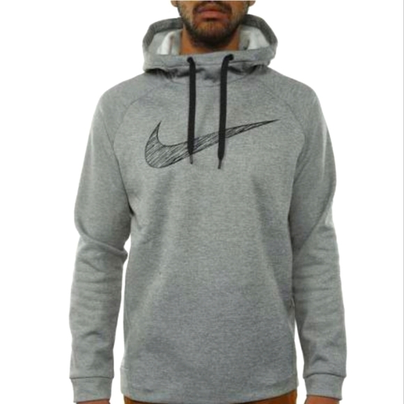Nike Classic Therma Graphic Hoodie Grey Size Medium - Picture 1 of 9